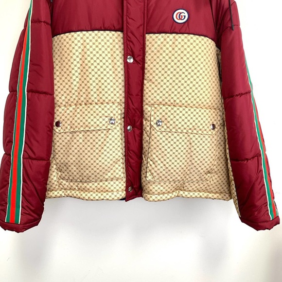 NWT Gucci GG parachute padded colour-block jacket Size 42 - Picture 7 of 16